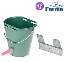 Відро на 8л для випоювання телят, з монтажним кріпленням FARMA