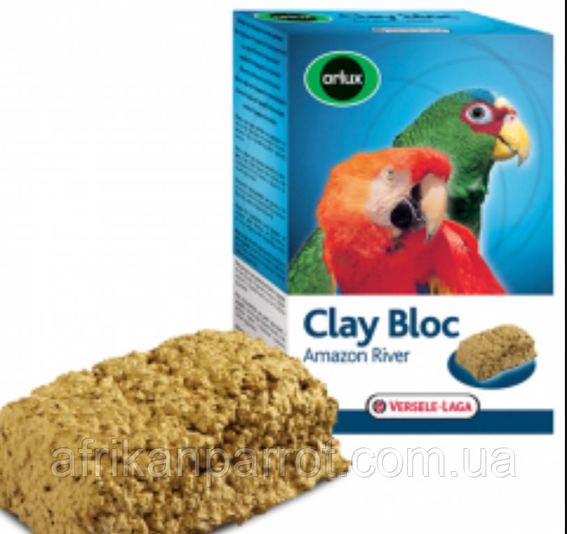 Versele-Laga Orlux Clay Bloc Amazon River ВЕРСЕЛЕ ЛАГА ОРЛАКС мінеральний блок із глиною для великих папуг