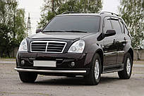 Передній захист бамперу ST008 (нерж) SsangYong Rexton II 2012-