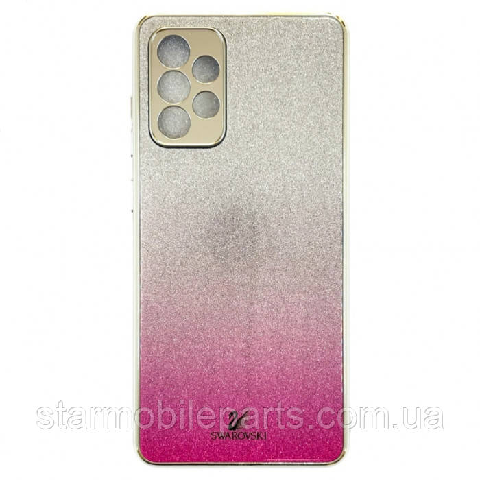 Чохол-накладка Swarovski Full Camera для Samsung A72 / A725 малинова