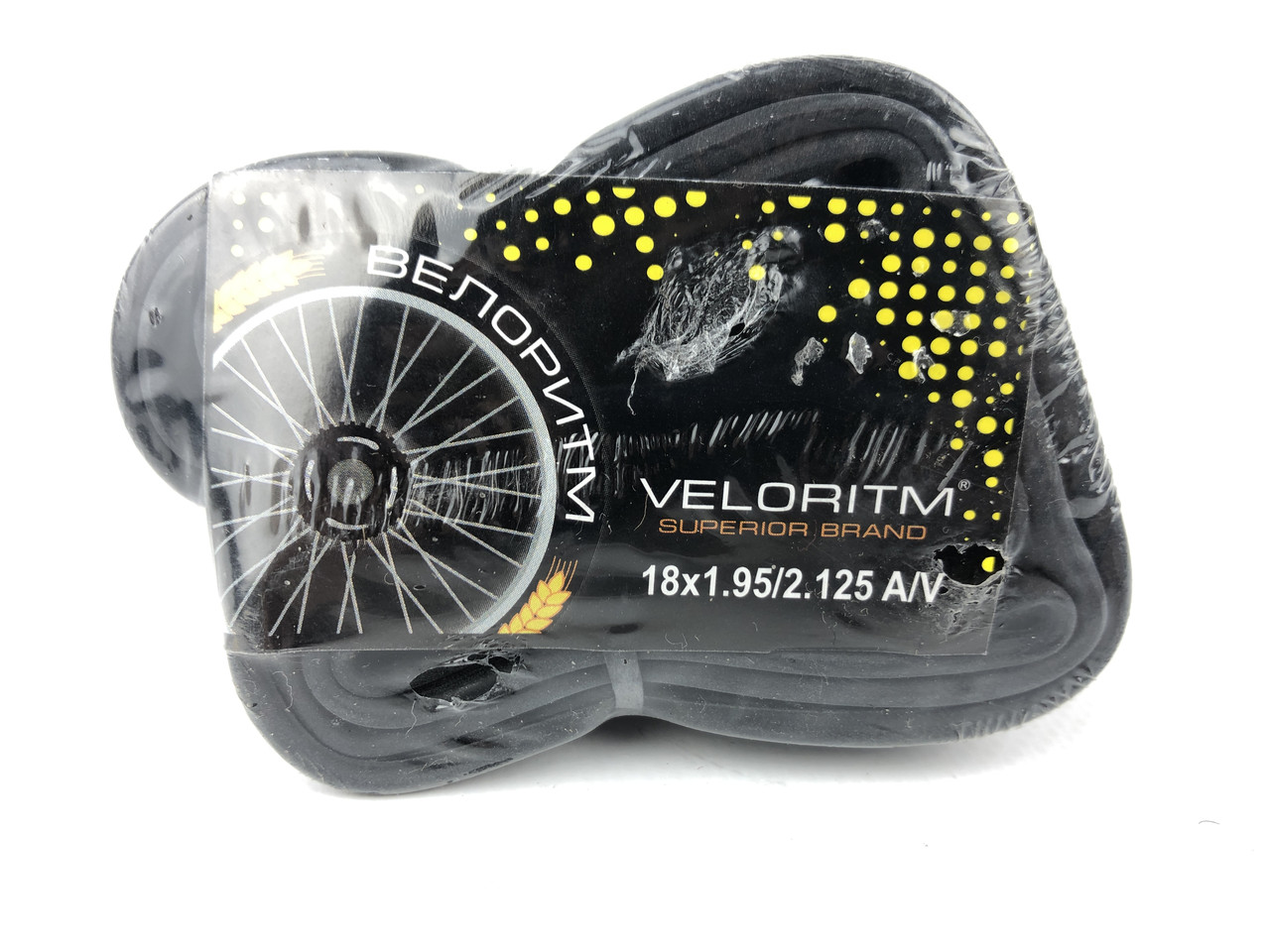 Камера велосипедна Veloritm 18 1.95 / 2.125 в кульку (бутиловий), фото 1