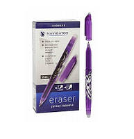 Ручка гелева "Пиши-стирай" 0.5 мм NV-74017, фіолетова ш.к. 2000999086816