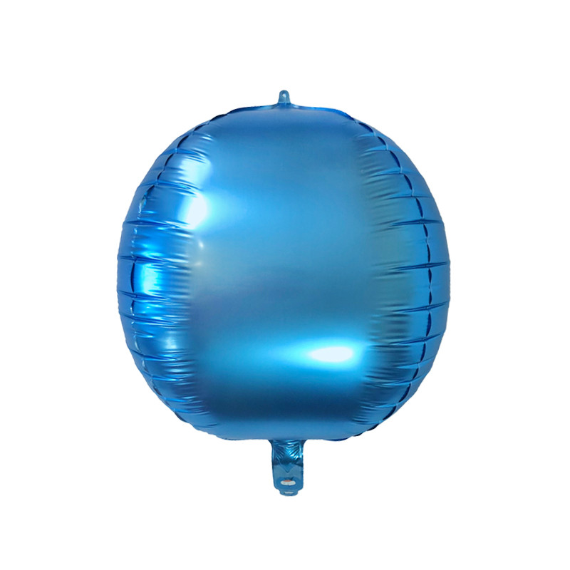 Фольгована 4-D куля "Сфера", блакитний (сатин), 18  ⁇ 