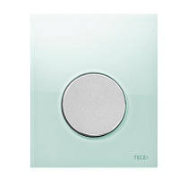 Панель змиву для пісуару скляна TECEloop Urinal 9.242.652 зелене скло, клавіша хром матовий