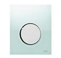 Панель смыва для писсуара стеклянная TECEloop Urinal 9.242.653 стекло зеленое, клавиша хром глянцевый