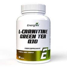 Карнітин в таблетках EnergiVit L- Carnitine Green Tea + Q10 60 таблеток