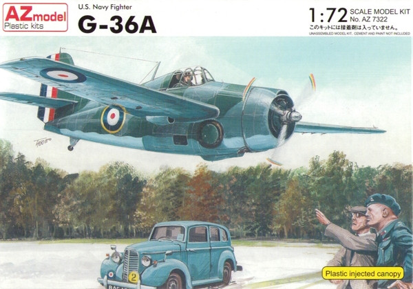 Пластикова модель 1/72 AZ model 7322 Полубний виніщувач Grumman G-36., фото 1