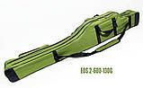 Чохол для вудлищ EOS 130 см 2 відділення під котушку зелений, фото 2
