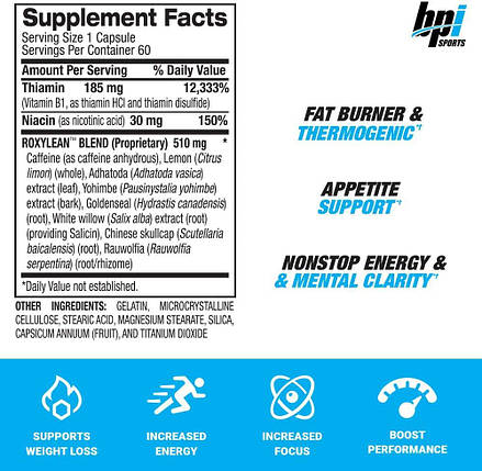 Жироспалювач BPI Sports RoxyLean 60 порц., фото 4