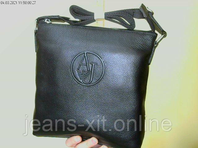 Сумка чоловіча 1(р) чорна 66249-14 Armani КНР D