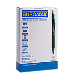 Олівець механічний Buromax 8694 SKILL 0.5 мм з грипом чорний, фото 3