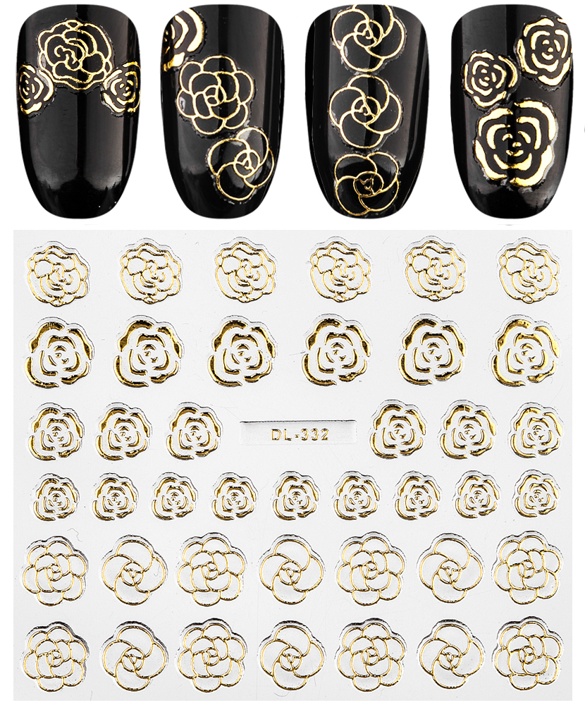 Наклейки 3d 3D, DL332 золото