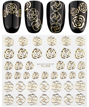 Наклейки 3d 3D, DL332 золото, фото 1