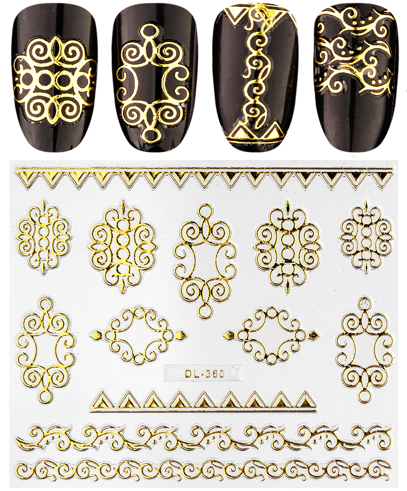 Наклейки 3d 3D, DL360 золото