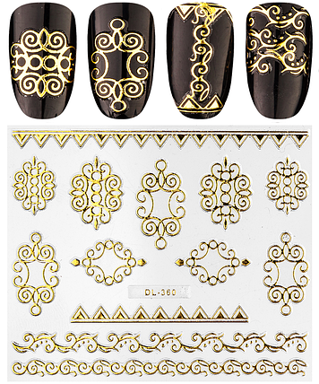 Наклейки 3d 3D, DL360 золото, фото 1