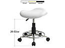 Стілець для майстра косметолога, манікюру та майстрів салону краси Білий мод. 829 { H 36-50см }, фото 2