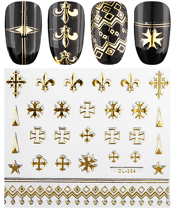 Наклейки 3d 3D, DL354 золото, фото 1