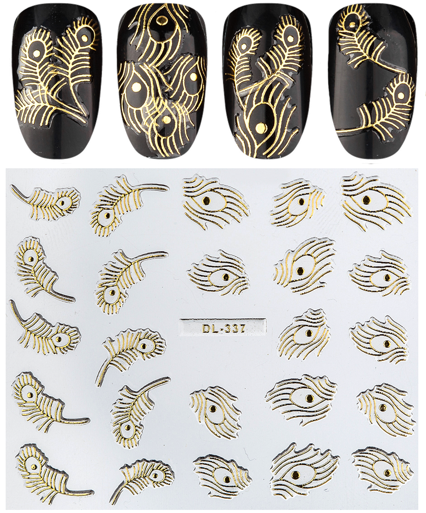 Наклейки 3d 3D, DL337 золото