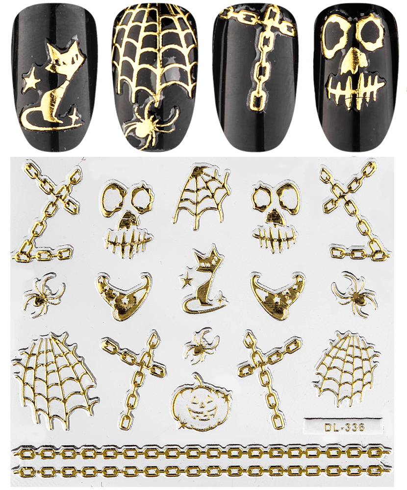 Наклейки 3d 3D, DL336 золото