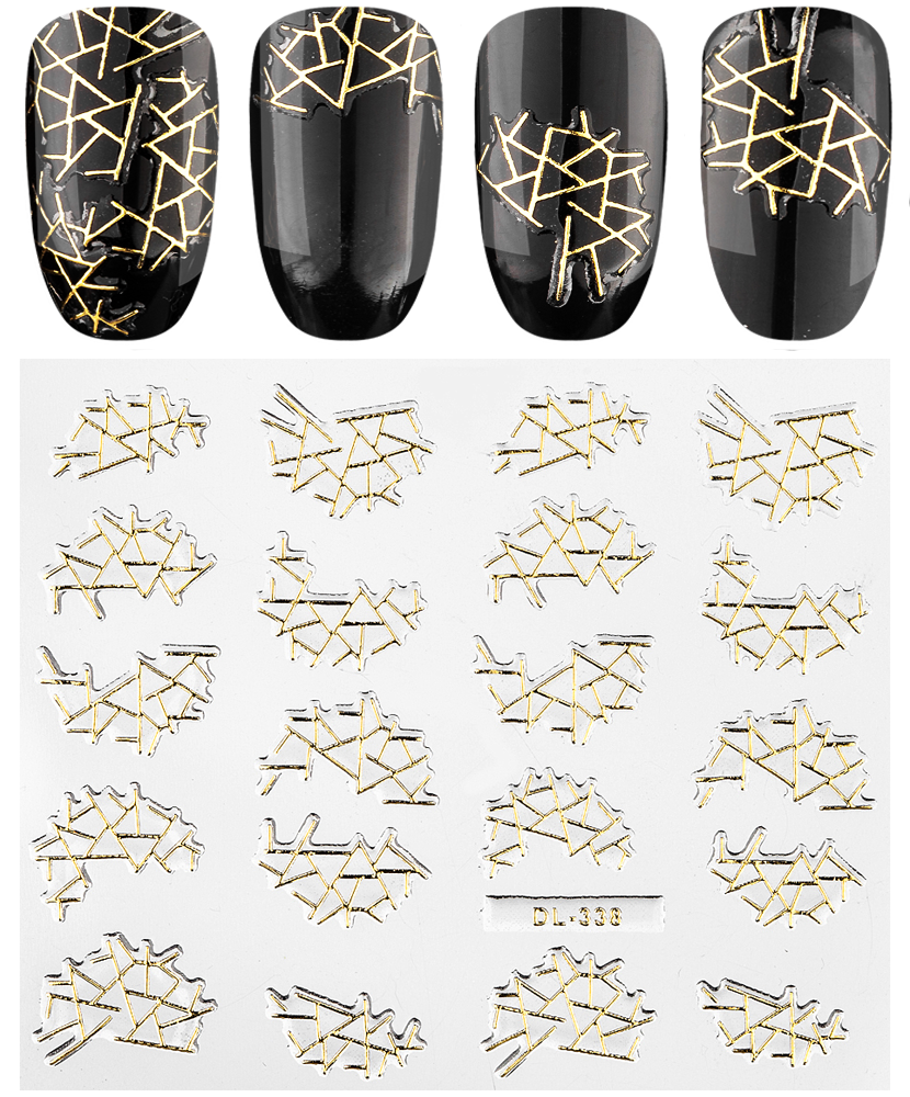 Наклейки 3d 3D, DL338 золото