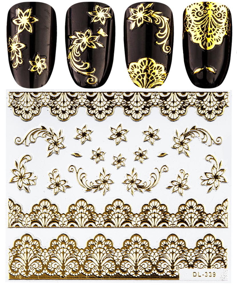Наклейки 3d 3D, DL339 золото