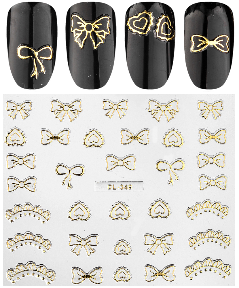 Наклейки 3d 3D, DL349 золото