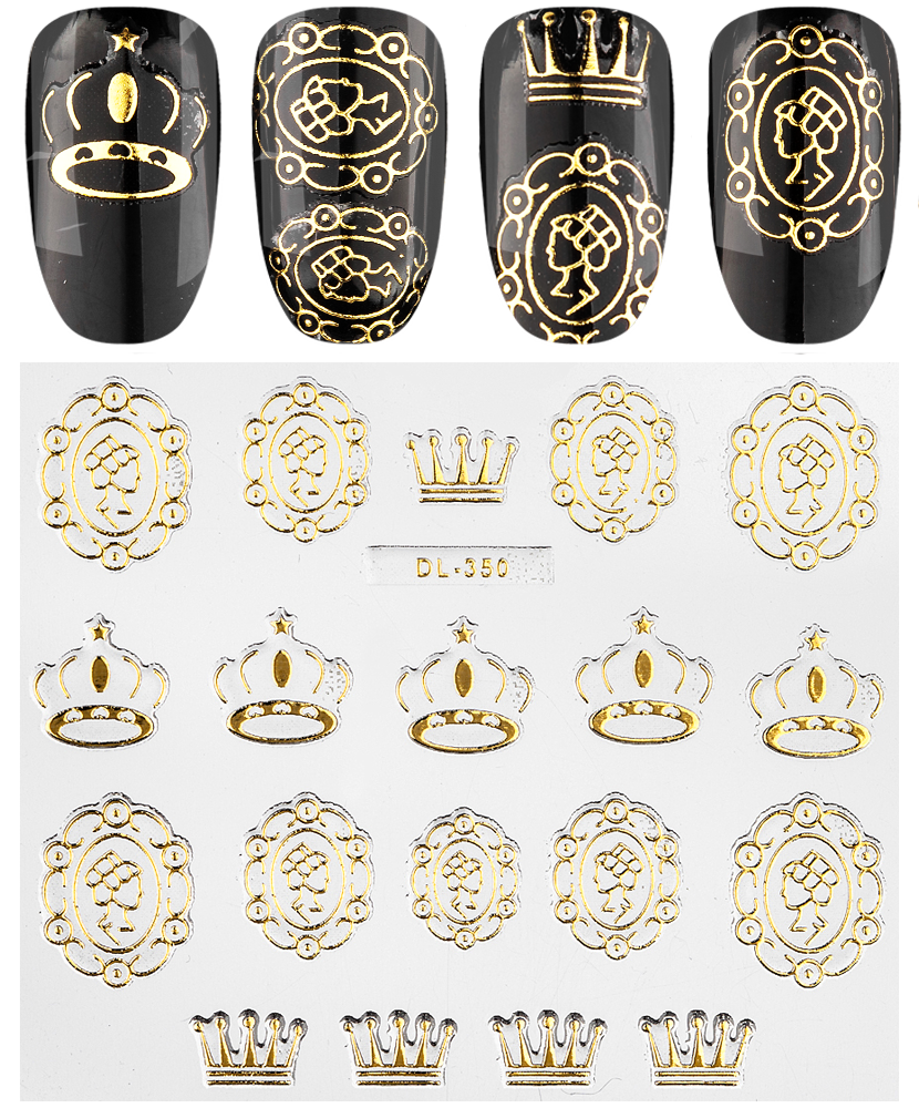 Наклейки 3d 3D, DL350 золото