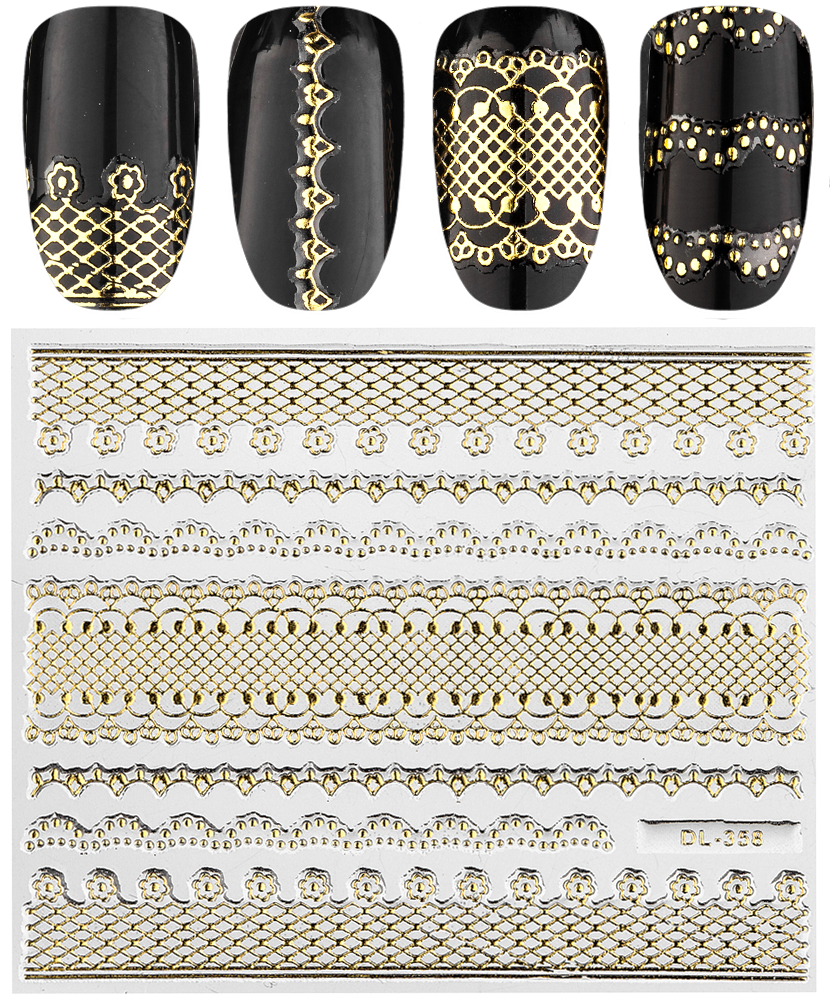 Наклейки 3d 3D, DL358 золото