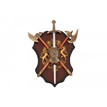 Панно сувенірне - настінне прикраса у середньовічному стилі з гербом Річарда Левове серце