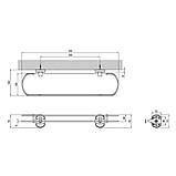 Lidz (CRG) полиця скляна з обмежувачем (52*16 cm) 114.09.02, фото 4
