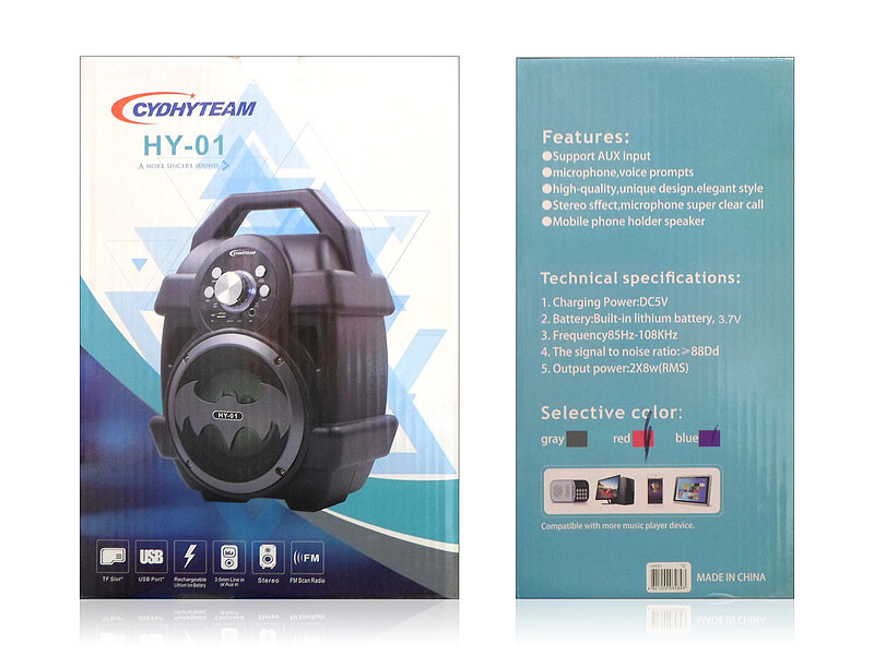 Колонка музична портативна Bluetooth 12шт HY01