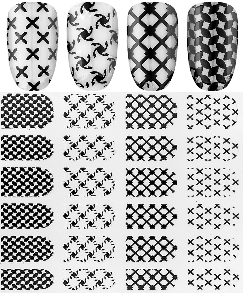 Силіконові наклейки 3D, №LB103 чорні