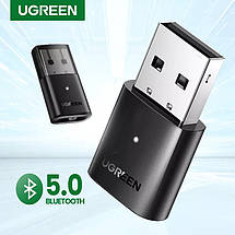 Bluetooth-адаптер UGREEN USB Bluetooth 5.0 передавач для комп'ютера, ноутбука Black US390, фото 2