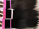 Хвіст на стрічці з штучного волосся з КАНЕКАЛОНУ (шоколад, темно кориневый), фото 6