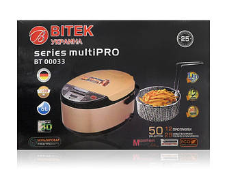 Мультиварка 6,0л 1500Вт 12 програм Rice Cooker MultiPro BITEK BT-00033 4шт 9263