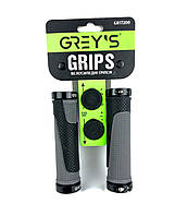 Гріпси керма з гумовим покриттям 2 шт, 130 мм, двохстороння, замок для фіксації, колір чорні GR17200