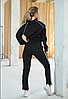 Жіночий спортивний костюм Adidas кофта та штани Адідас із лампасами чорний, фото 9