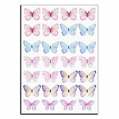 Метелики акварельні вафельна картинка