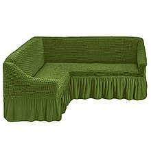 Чохол на кутовий диван універсального розміру Різні кольори Зелений