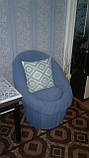 Натяжна чохол на диван Фактура стільники синій, фото 4
