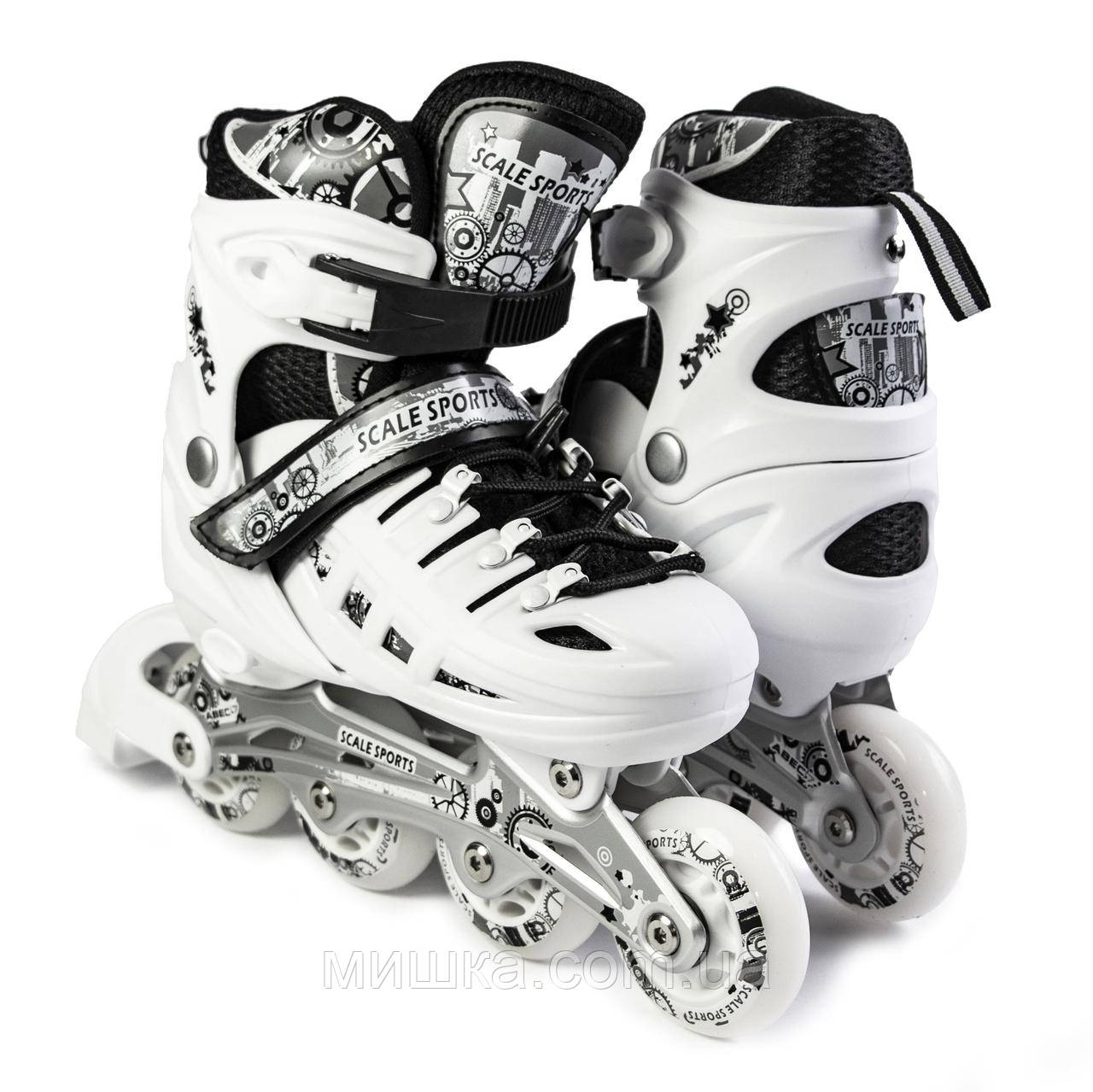 Розсувні ролики SCALE SPORTS LF 905 WHITE, що світиться колесо 38-42