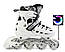 Розсувні ролики SCALE SPORTS LF 905 WHITE, що світиться колесо 38-42, фото 6