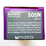 505N (світлий шотен нейтральний) Стійка фарба для волосся з сивиною Matrix SoColor Pre-Bonded Extra Coverage,90ml, фото 2