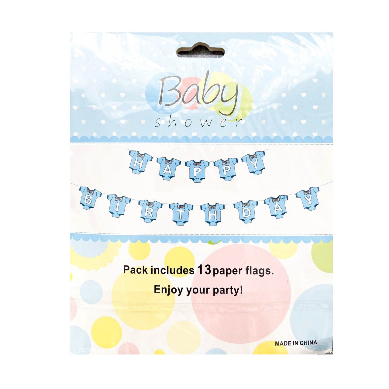 Гірлянда "Бебі шауер/Baby shower Боді для хлопчика блакитний