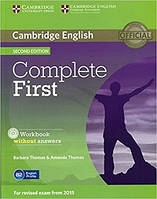 Complete First Second edition Workbook without answers with Audio CD