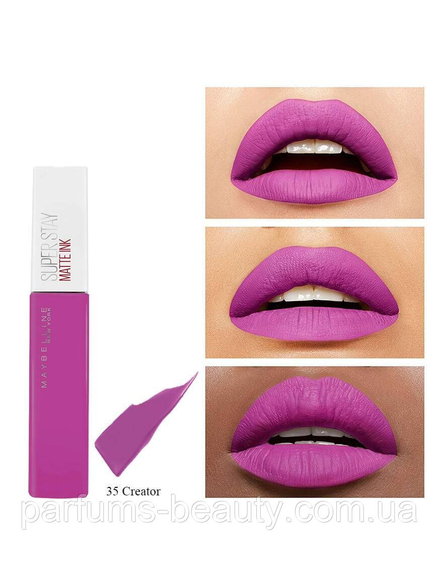 MAYBELLINE MATTE INK РІДКА ПОМАДА MAT 35 CREATOR Мейбелін 35 тон