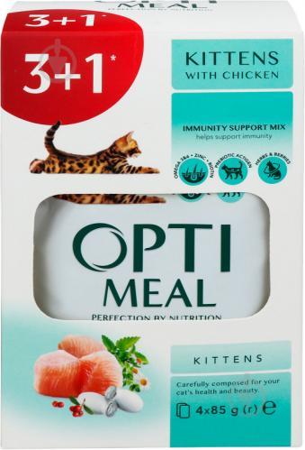 Вологий корм для кошенят Optimeal Kitten, 3+1, фото 1