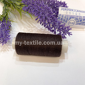 Нитка швейна джинсова 10 шт Бурий коричневий