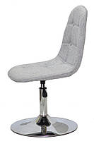 Стілець Alex CH-Base текстиль сірий К-7 віскоза з регулюванням висоти на металевому млинці, без підніжки, фото 2