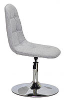 Стілець Alex CH-Base текстиль сірий К-7 віскоза з регулюванням висоти на металевому млинці, без підніжки, фото 4